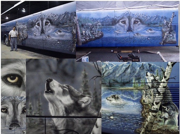 Mural awarded in 1st.  International airbrush competition venue in 2013.  Argentine Airbrush Association.