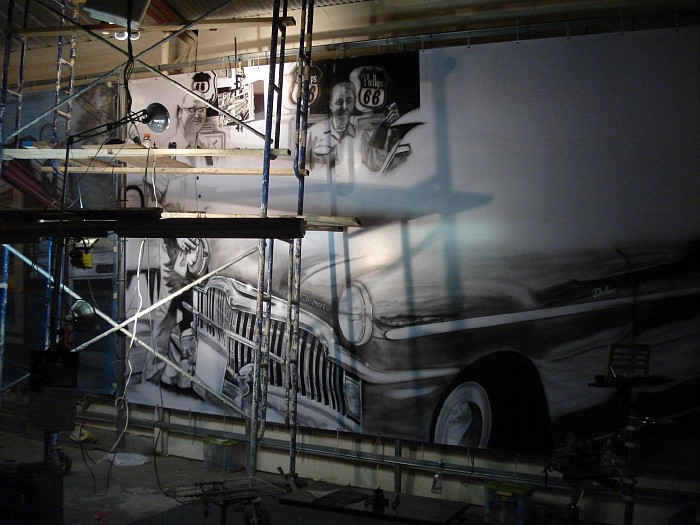 In process , Mural car D’ Soto 1940