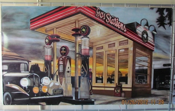 Mural in Gas station